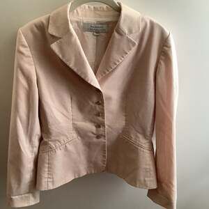 Tahari Arthur S. Levine Pink Striped Seersucker Blazer Jacket, Size 8
